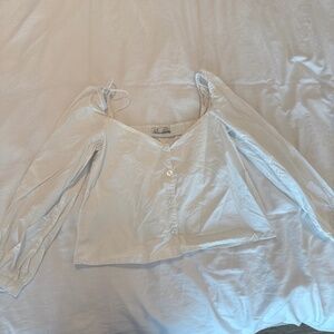 Zara White Cotton Top size S